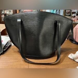 Vintage Louis Vuitton St. Jacques Black Epi Leather Ladies Shoulder Handbag